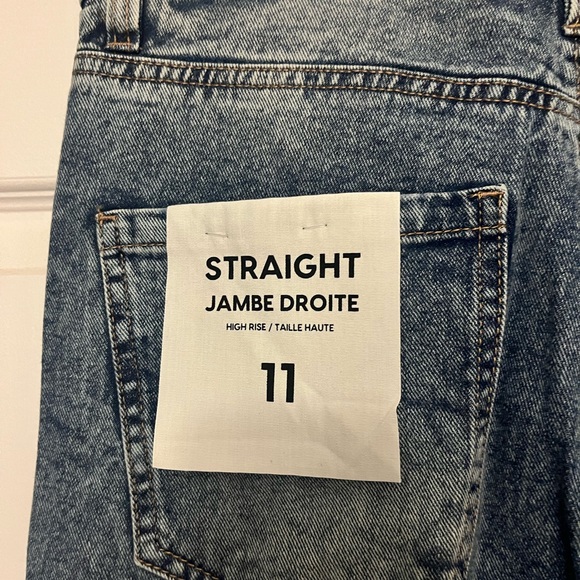 🆕 ARDENE High Rise Straight Leg Jeans - Size 11 - Picture 3 of 4